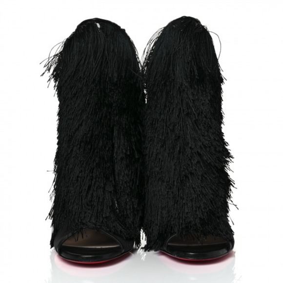 NIB $1995 Christian Louboutin Zaza peeptoe bootie - Picture 2 of 13